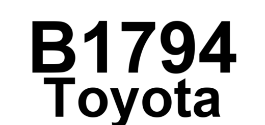 DTC B1794 Toyota - Definição em inglês: Occupant Classification ECU Battery Positive Line Open Definição em Português: Unidade de Controle de Classificação do Ocupante - Linha Positiva da Bateria Aberta