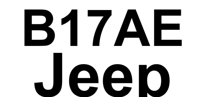 DTC B17AE Jeep - Definição em inglês: Rear Left Trailer Turn Lamp Control Circuit Low Definição em Português: Circuito de Controle da Lâmpada de Seta do Trailer Traseiro Esquerdo - Tensão Baixa