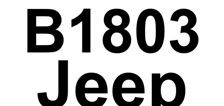 DTC B1803 Jeep - Definição em inglês: Driver Door Lock/Unlock Switch Circuit Stuck Lock Definição em Português: Circuito do Interruptor de Trava/Destrava da Porta do Motorista - Travado na Posição Travar
