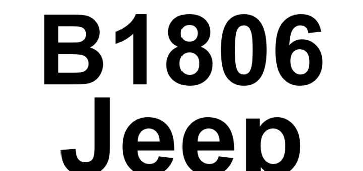 DTC B1806 Jeep - Definição em inglês: Passenger Door Lock/Unlock Switch Circuit Low Definição em Português: Circuito do Interruptor de Tranca/Destranca da Porta do Passageiro - Baixa Corrente