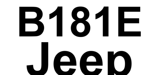 DTC B181E Jeep - Definição em inglês: Hood Ajar Input Circuit Performance Definição em Português: Circuito de Entrada do Capô - Desempenho Deficiente