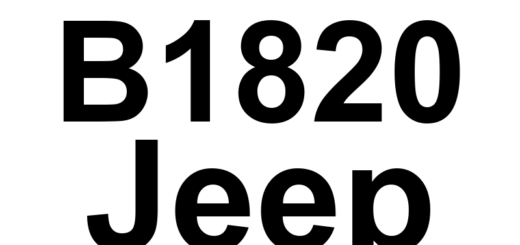 DTC B1820 Jeep - Definição em inglês: Hood Ajar Input Circuit High Definição em Português: Circuito de Entrada do Capô - Tensão Alta