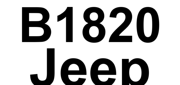 DTC B1820 Jeep - Definição em inglês: Hood Ajar Input Circuit High Definição em Português: Circuito de Entrada do Capô - Tensão Alta