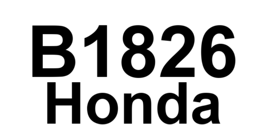 DTC B1826 Honda - Definição em inglês: Front Height Pulse Error Definição em Português: Erro de Pulso de Altura Dianteira