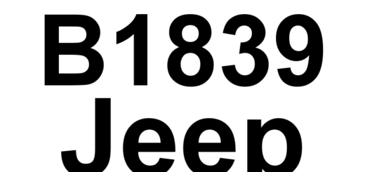 DTC B1839 Jeep - Definição em inglês: Passenger Doors Unlock Control Circuit Low Definição em Português: Circuito de Controle de Destravamento das Portas do Passageiro - Baixa Tensão