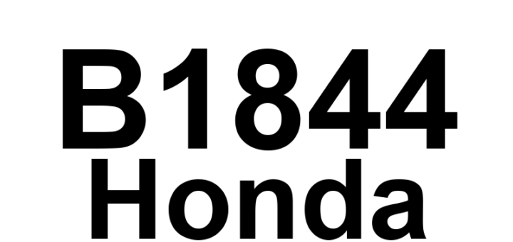 DTC B1844 Honda - Definição em inglês: Power Seat Slide Switch Circuit Malfunction Definição em Português: Circuito do Interruptor de Deslizamento do Assento Elétrico - Mau Funcionamento