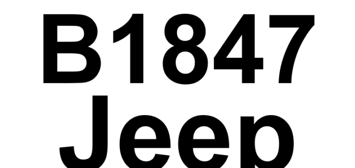 DTC B1847 Jeep - Definição em inglês: Sunroof Vent Switch Input Circuit High Definição em Português: Circuito de Entrada do Interruptor do Teto Solar - Alta Voltagem