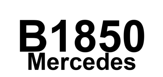 DTC B1850 Mercedes - Definição em inglês: Electric seat adjustment front right: CAN communication interrupted with DCM Definição em Português: Ajuste elétrico do banco dianteiro direito - Comunicação CAN interrompida com o Módulo de Controle da Porta (DCM).