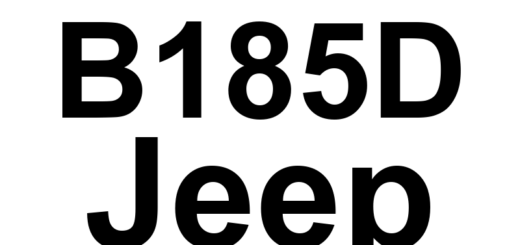 DTC B185D Jeep - Definição em inglês: Passenger Window Switch Circuit Stuck Definição em Português: Circuito do Interruptor da Janela do Passageiro - Travado