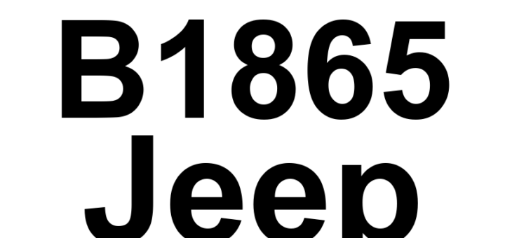 DTC B1865 Jeep - Definição em inglês: Passenger Window Position Sensor Circuit Performance Definição em Português: Circuito do Sensor de Posição do Vidro do Passageiro - Desempenho Irregular