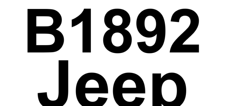 DTC B1892 Jeep - Definição em inglês: Power Liftgate Control Circuit 2 High Definição em Português: Circuito de Controle da Tampa Traseira Elétrica 2 - Alta Voltagem