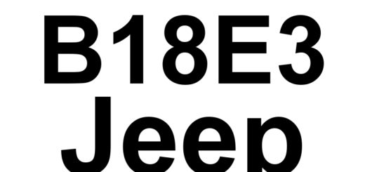 DTC B18E3 Jeep - Definição em inglês: Power Liftgate Front Zone Switch Circuit Low Definição em Português: Interruptor da Zona Frontal do Portão Traseiro Elétrico - Circuito Baixo