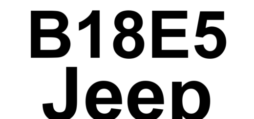 DTC B18E5 Jeep - Definição em inglês: Power Liftgate Front Zone Switch Stuck Definição em Português: Interruptor da Zona Frontal do Porta-malas Elétrico - Travado