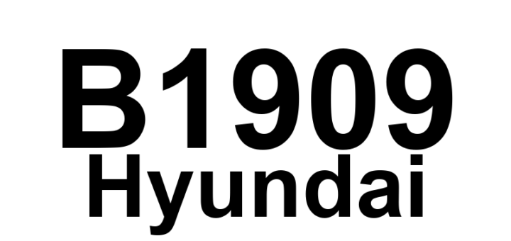 DTC B1909 Hyundai - Definição em inglês: Rear sensor signal fault Definição em Português: Sensor traseiro - Falha no sinal