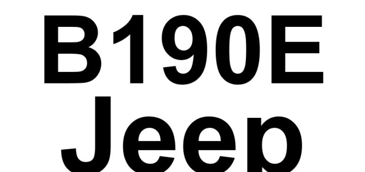 DTC B190E Jeep - Definição em inglês: Driver Window Switch Circuit Low Definição em Português: Circuito do Interruptor da Janela do Motorista - Baixa Voltagem