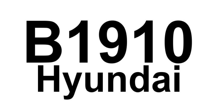 DTC B1910 Hyundai - Definição em inglês: Outside Mirror - Left Horizontal Motor or Sensor Error Definição em Português: Espelho Externo - Erro no Motor ou Sensor Horizontal Esquerdo