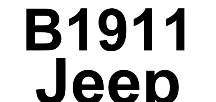 DTC B1911 Jeep - Definição em inglês: Passenger Window Switch Circuit Low Definição em Português: Circuito do Interruptor do Vidro do Passageiro - Baixa Tensão