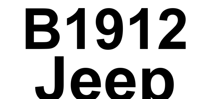 DTC B1912 Jeep - Definição em inglês: Passenger Window Switch Circuit High Definição em Português: Circuito do Interruptor da Janela do Passageiro - Alta tensão