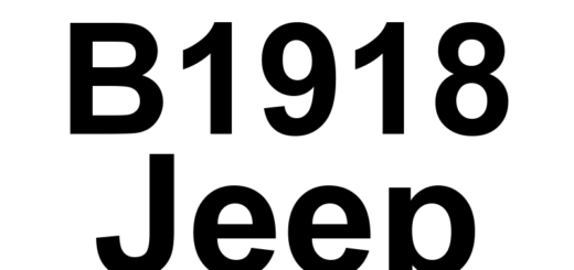 DTC B1918 Jeep - Definição em inglês: Passenger Window Control 2 Circuit Low Definição em Português: Controle da Janela do Passageiro 2 - Circuito com Tensão Baixa