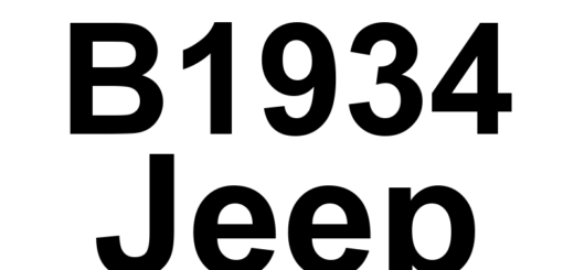DTC B1934 Jeep - Definição em inglês: Driver Door Lock/Unlock Switch Circuit Stuck Definição em Português: Circuito do Interruptor de Trava/Destrava da Porta do Motorista - Travado