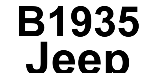 DTC B1935 Jeep - Definição em inglês: Passenger Door Lock/Unlock Switch Circuit Stuck Definição em Português: Circuito do Interruptor de Trava/Destrava da Porta do Passageiro - Travado