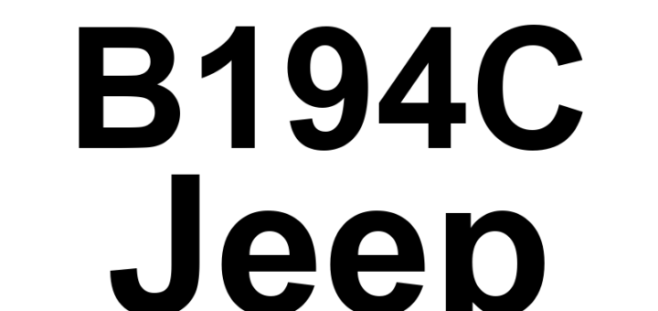 DTC B194C Jeep - Definição em inglês: Power Liftgate Rear Zone Switch Circuit High Definição em Português: Circuito do Interruptor da Zona Traseira do Portão Elétrico - Alta Tensão