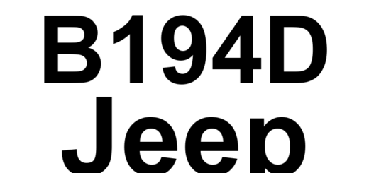 DTC B194D Jeep - Definição em inglês: Power Liftgate Rear Zone Switch Stuck Definição em Português: Interruptor da Zona Traseira da Tampa Elétrica - Travado