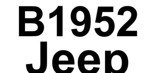 DTC B1952 Jeep - Definição em inglês: Power Liftgate Drive Motor - Incorrect Direction Definição em Português: Motor do Porta-Malas Elétrico - Sentido Incorreto