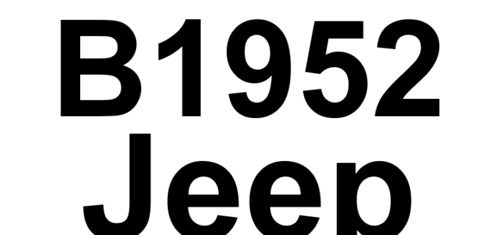 DTC B1952 Jeep - Definição em inglês: Power Liftgate Drive Motor - Incorrect Direction Definição em Português: Motor do Porta-Malas Elétrico - Sentido Incorreto
