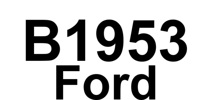 DTC B1953 Ford - Definição em inglês: Seat Rear Up/Down Position Feedback Circuit Short to Ground Definição em Português: Circuito de Feedback de Posição do Banco Traseiro (Para Cima/Baixo) - Curto para o Terra.