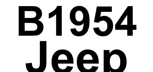 DTC B1954 Jeep - Definição em inglês: Power Liftgate Latch Cinch - Excessive Time Definição em Português: Fechadura da Tampa Traseira Automatizada - Tempo Excessivo para Trancar