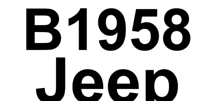 DTC B1958 Jeep - Definição em inglês: Power Liftgate Drive Clutch Control Circuit Low Definição em Português: Circuito de Controle da Embreagem do Motor do Porta-Malas Elétrico - Baixa Tensão