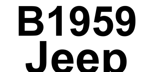 DTC B1959 Jeep - Definição em inglês: Power Liftgate Drive Clutch Control Circuit High Definição em Português: Circuito de Controle da Embreagem da Porta-malas Automática - Tensão Alta