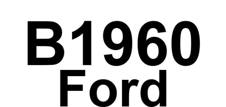 DTC B1960 Ford - Definição em inglês: Seat Recline Forward/Backward Position Feedback Circuit Short to Battery Definição em Português: Circuito de Feedback da Posição de Inclinação do Assento para Frente/Trás - Curto para a Bateria.