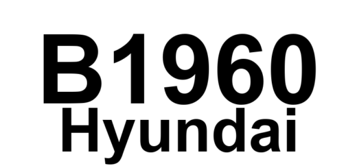 DTC B1960 Hyundai - Definição em inglês: Tele Position Sensor Error Definição em Português: Sensor de Posição de Telemetria - Erro Detectado