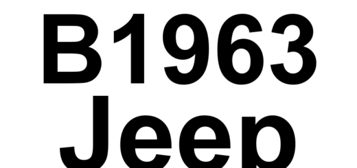 DTC B1963 Jeep - Definição em inglês: Power Liftgate Strut Performance Definição em Português: Amortecedor do Porta-Malas Elétrico - Desempenho Insatisfatório