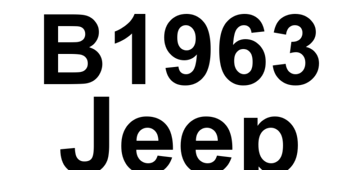 DTC B1963 Jeep - Definição em inglês: Power Liftgate Strut Performance Definição em Português: Amortecedor do Porta-Malas Elétrico - Desempenho Insatisfatório