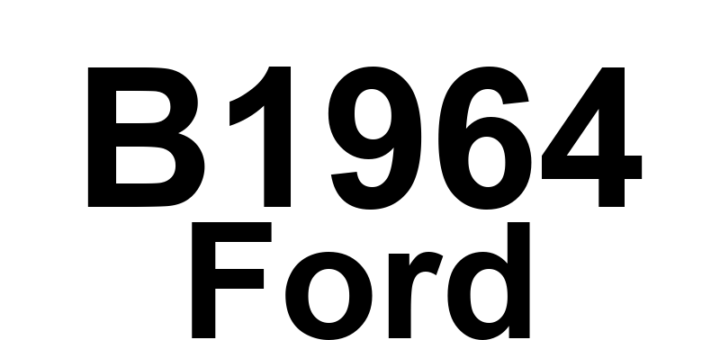 DTC B1964 Ford - Definição em inglês: Seat Horizontal Forward/Rearward Position Feedback Circuit Short to Battery Definição em Português: Circuito de Feedback da Posição do Assento Horizontal para Frente/Trás - Curto para a Bateria.