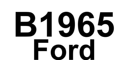 DTC B1965 Ford - Definição em inglês: Seat Horizontal Forward/Rearward Position Feedback Circuit Short to Ground Definição em Português: Circuito de Feedback da Posição Horizontal do Assento (Para Frente/Para Trás) - Curto para o Terra