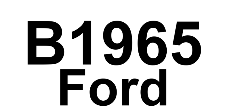 DTC B1965 Ford - Definição em inglês: Seat Horizontal Forward/Rearward Position Feedback Circuit Short to Ground Definição em Português: Circuito de Feedback da Posição Horizontal do Assento (Para Frente/Para Trás) - Curto para o Terra
