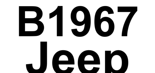 DTC B1967 Jeep - Definição em inglês: Power Liftgate Open Direction Overcurrent Definição em Português: Porta-malas Elétrico - Sobrecorrente ao Abrir