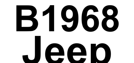 DTC B1968 Jeep - Definição em inglês: Power Liftgate Open Direction - Excessive Time Definição em Português: Porta-malas Elétrico - Tempo Excessivo para Abrir