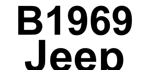 DTC B1969 Jeep - Definição em inglês: Power Liftgate Open Direction Excessive Position Sensor Counts Definição em Português: Sensor de Posição da Tampa Traseira Elétrica - Contagem Excessiva na Direção de Abertura