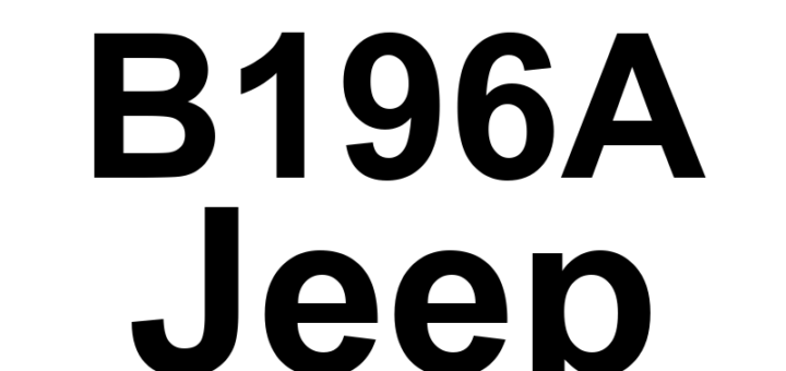 DTC B196A Jeep - Definição em inglês: Power Liftgate Close Direction Overcurrent Definição em Português: Tampa Traseira Elétrica - Sobrecorrente na Direção de Fechamento