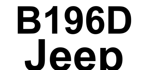 DTC B196D Jeep - Definição em inglês: Power Liftgate Open Direction - Full Open Switch Performance Definição em Português: Porta-malas com abertura elétrica - Desempenho do interruptor de abertura total.