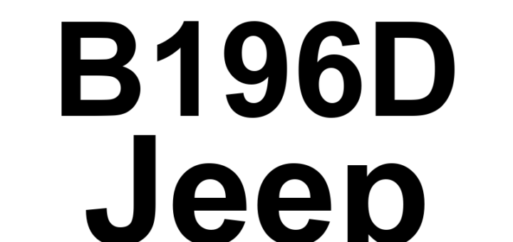 DTC B196D Jeep - Definição em inglês: Power Liftgate Open Direction - Full Open Switch Performance Definição em Português: Porta-malas com abertura elétrica - Desempenho do interruptor de abertura total.