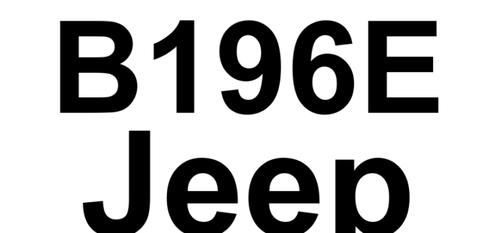 DTC B196E Jeep - Definição em inglês: Power Liftgate Close Direction - Full Open Switch Performance Definição em Português: Direção de Fechamento da Tampa Traseira Elétrica - Desempenho do Interruptor de Abertura Total