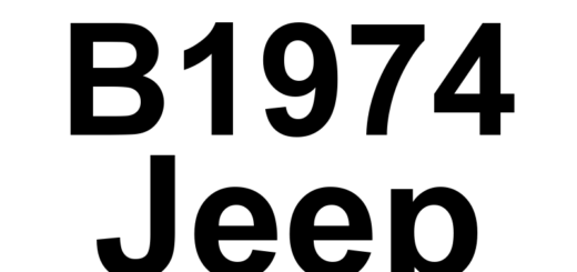 DTC B1974 Jeep - Definição em inglês: Power Liftgate Close Direction - Ratchet Secondary Switch Performance Definição em Português: Direção de Fechamento da Tampa Traseira Elétrica - Desempenho do Interruptor Secundário de Trinco