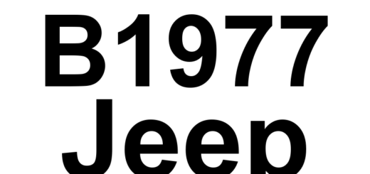 DTC B1977 Jeep - Definição em inglês: Power Liftgate Open Direction - Sector Switch Performance Definição em Português: Porta Malas Elétrico - Desempenho do Interruptor de Direção de Abertura