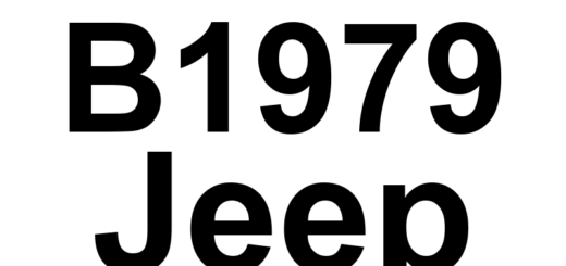 DTC B1979 Jeep - Definição em inglês: Power Liftgate Latch Cinch - Sector Switch Performance Definição em Português: Fechadura do Porta-malas Elétrico - Desempenho do Sensor do Setor